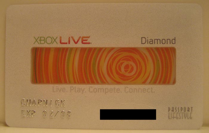 xbox live diamond card